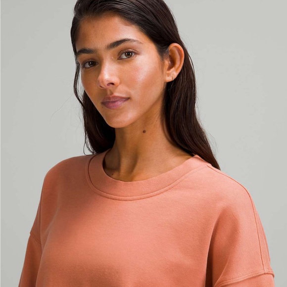 Lululemon Perfectly Oversized Crew Pink Savannah - Size 12 - Picture 5 of 5